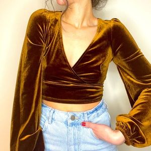 Velvet crop top